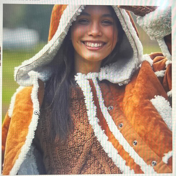 Free People We The Free Vegan Sherling Coat - Picture 7 of 7